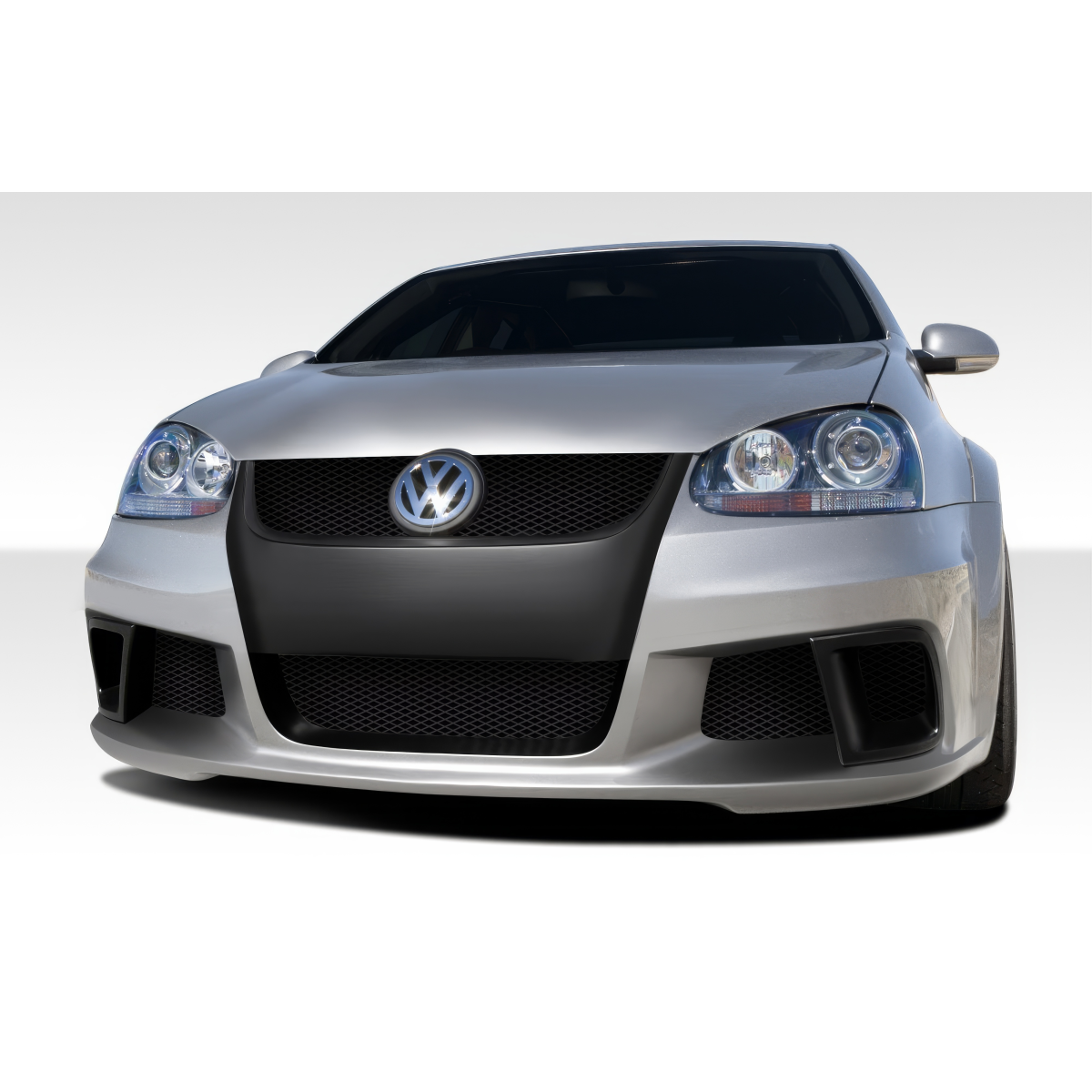 Modify your Volkswagen Jetta 2005 with our Exterior/Front Bumpers or Lips - Front view of the Volkswagen Jetta at eye level