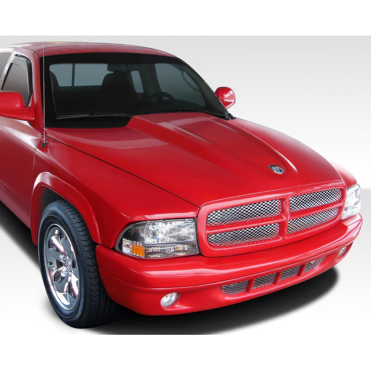 Modify your Dodge Dakota 1997 with our Exterior/Hoods - Three quarter front view of the vehicle