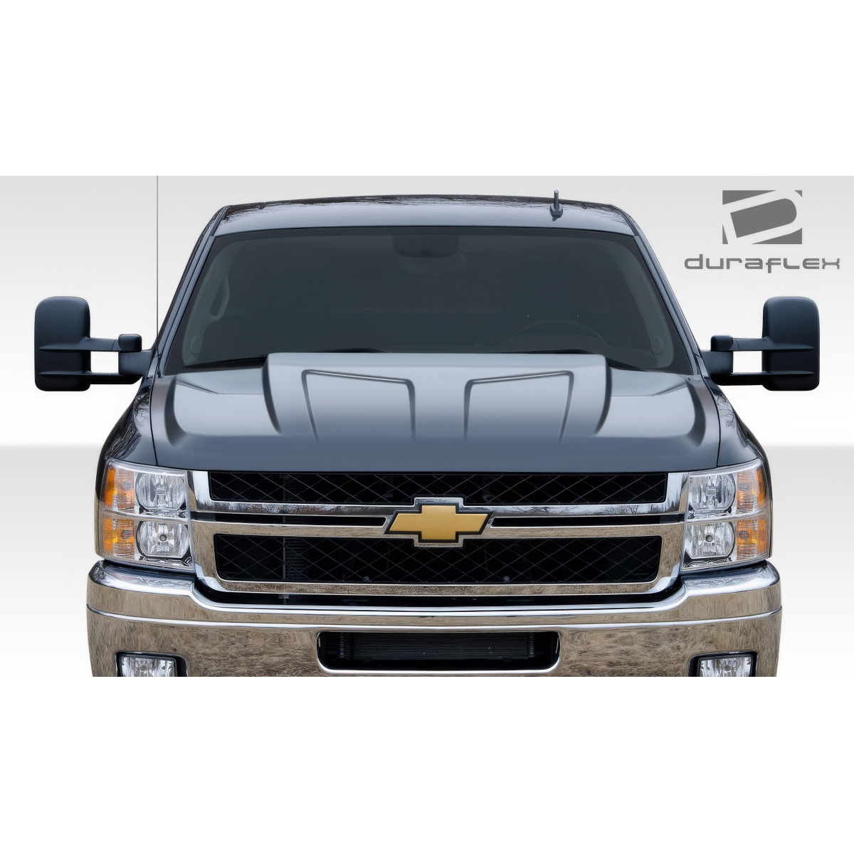 Modify your Chevrolet Silverado 2007 with our Exterior/Hoods - Front view of Chevrolet Silverado hood