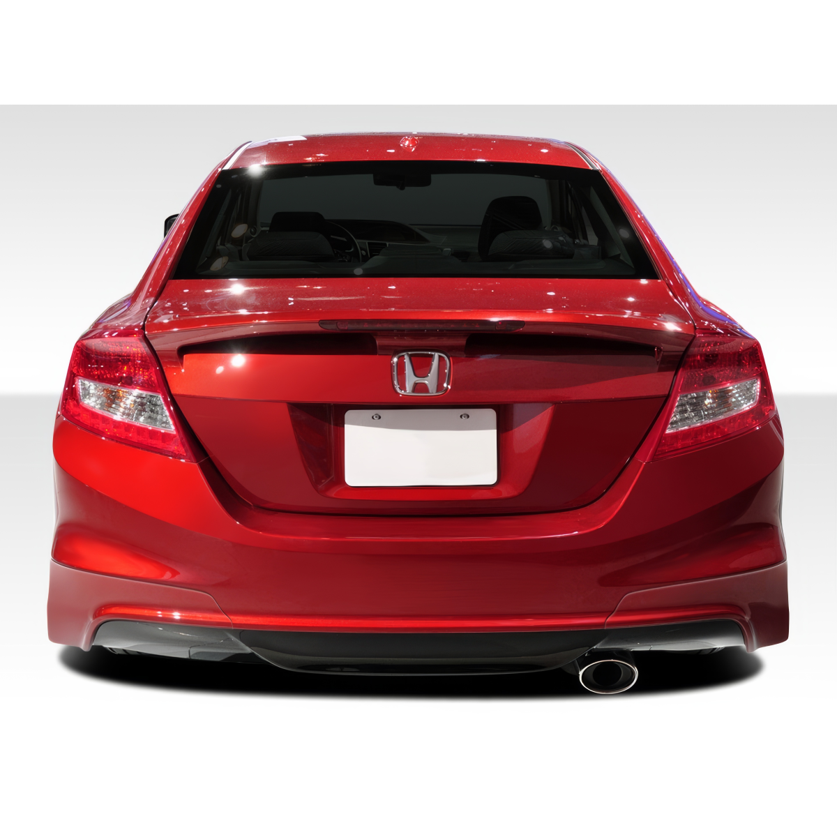 Modify your Honda Civic 2012 with our Exterior/Complete Body Kits - Rear view of the vehicle at a straight angle