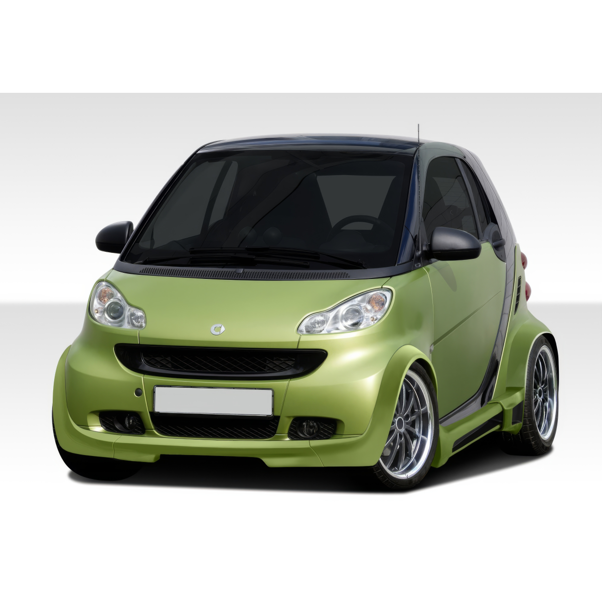 Modify your Smart fortwo 2008 with our Exterior/Complete Body Kits - Front angle display of the Smart Fortwo vehicle