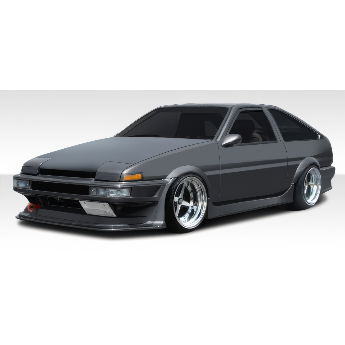 Modify your Toyota Corolla 1984 with our Exterior/Complete Body Kits - Front three quarter angle view of the car