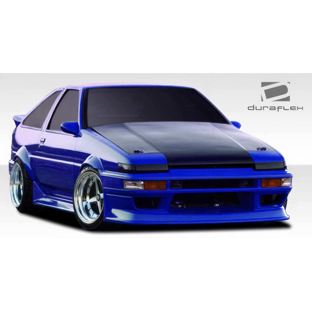 Modify your Toyota Corolla 1984 with our Exterior/Complete Body Kits - The image shows a three quarter front angle view