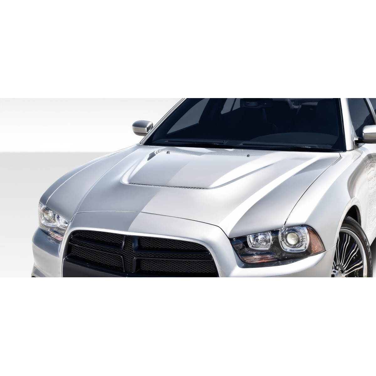 Modify your Dodge Charger 2011 with our Exterior/Complete Body Kits - Front angle view of the vehicle hood