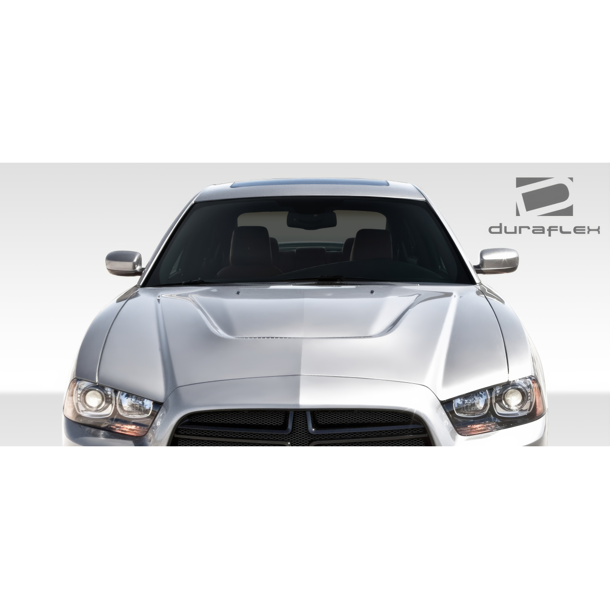 Modify your Dodge Charger 2011 with our Exterior/Complete Body Kits - Front view of hood at a straight angle