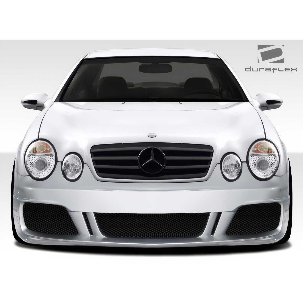 Modify your Mercedes-Benz CLK-Class 1998 with our Exterior/Front Bumpers or Lips - Front view of the vehicle at eye level