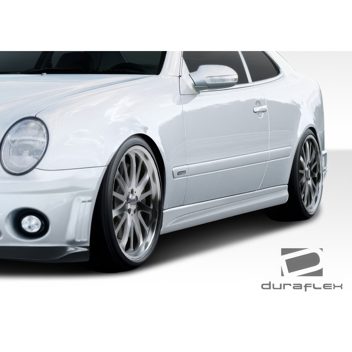 Modify your Mercedes-Benz C-Class 1998 with our Exterior/Side Skirts - Image shows a side view at a slight angle