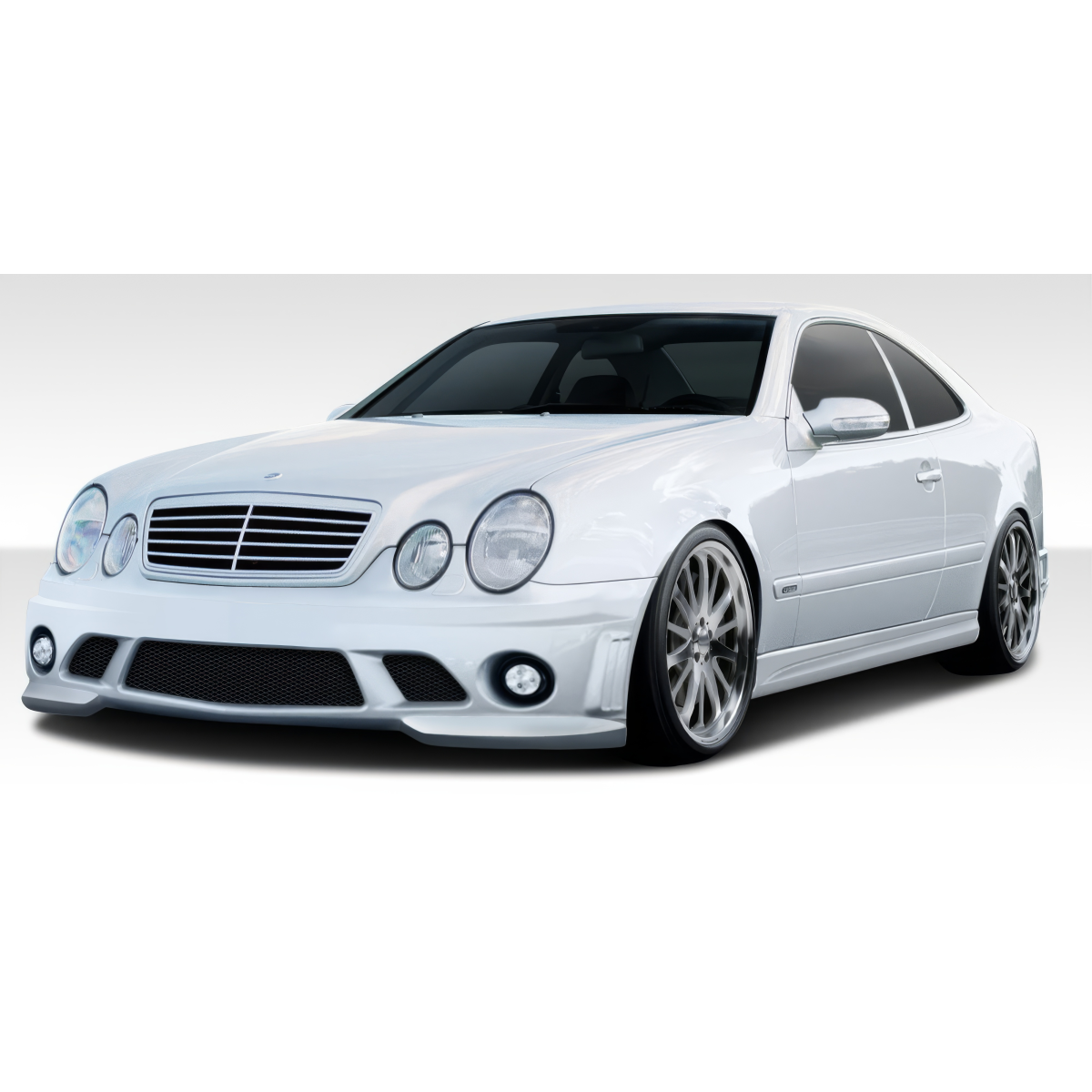 Modify your Mercedes-Benz C-Class 1998 with our Exterior/Complete Body Kits - Front angle view of a Mercedes Benz car