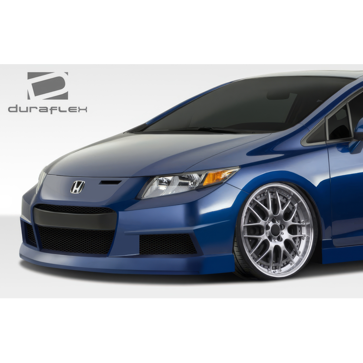 Modify your Honda Civic 2012 with our Exterior/Front Bumpers or Lips - Front angle view of Honda Civic bumper part