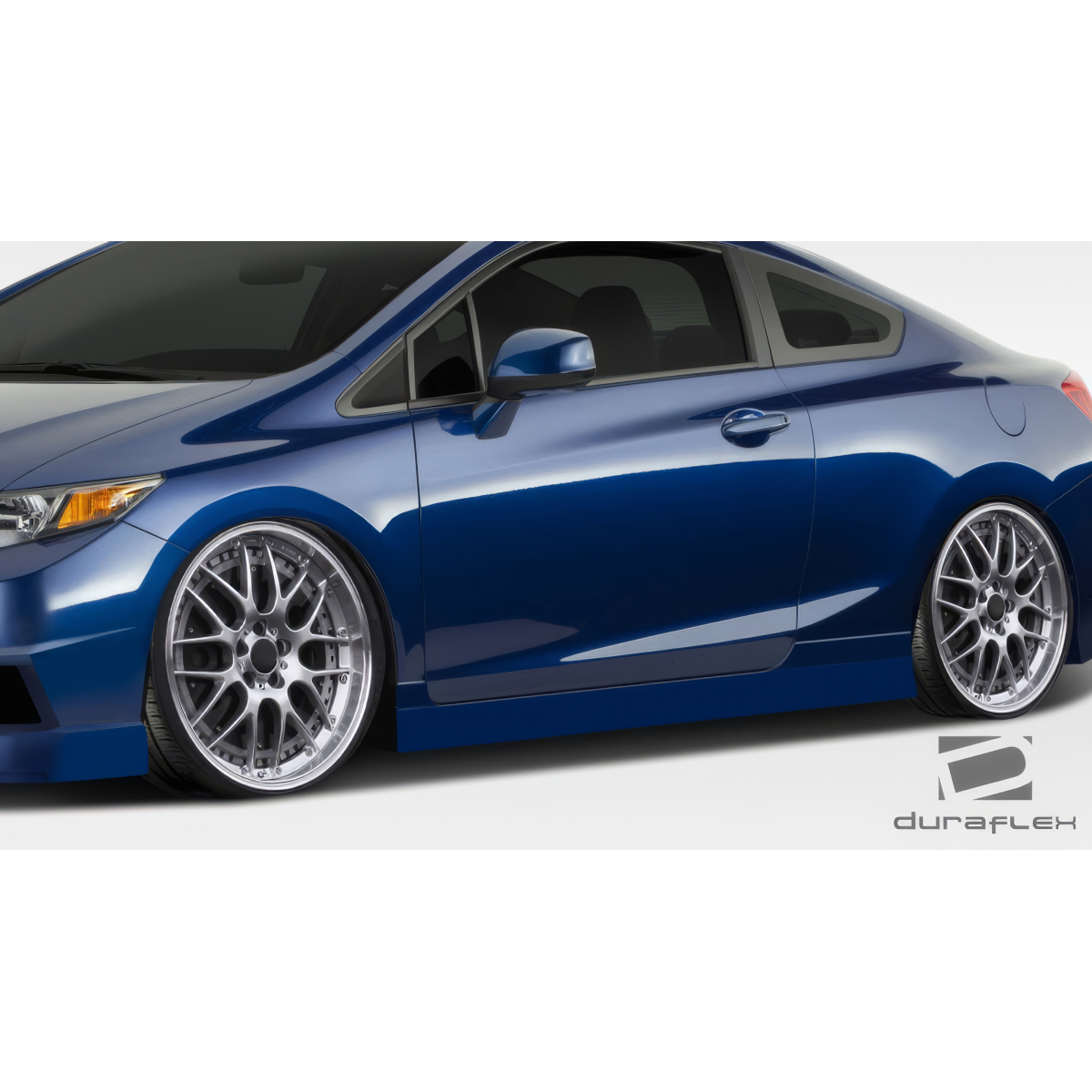 Modify your Honda Civic 2012 with our Exterior/Side Skirts - Side view angle of the vehicle part shown