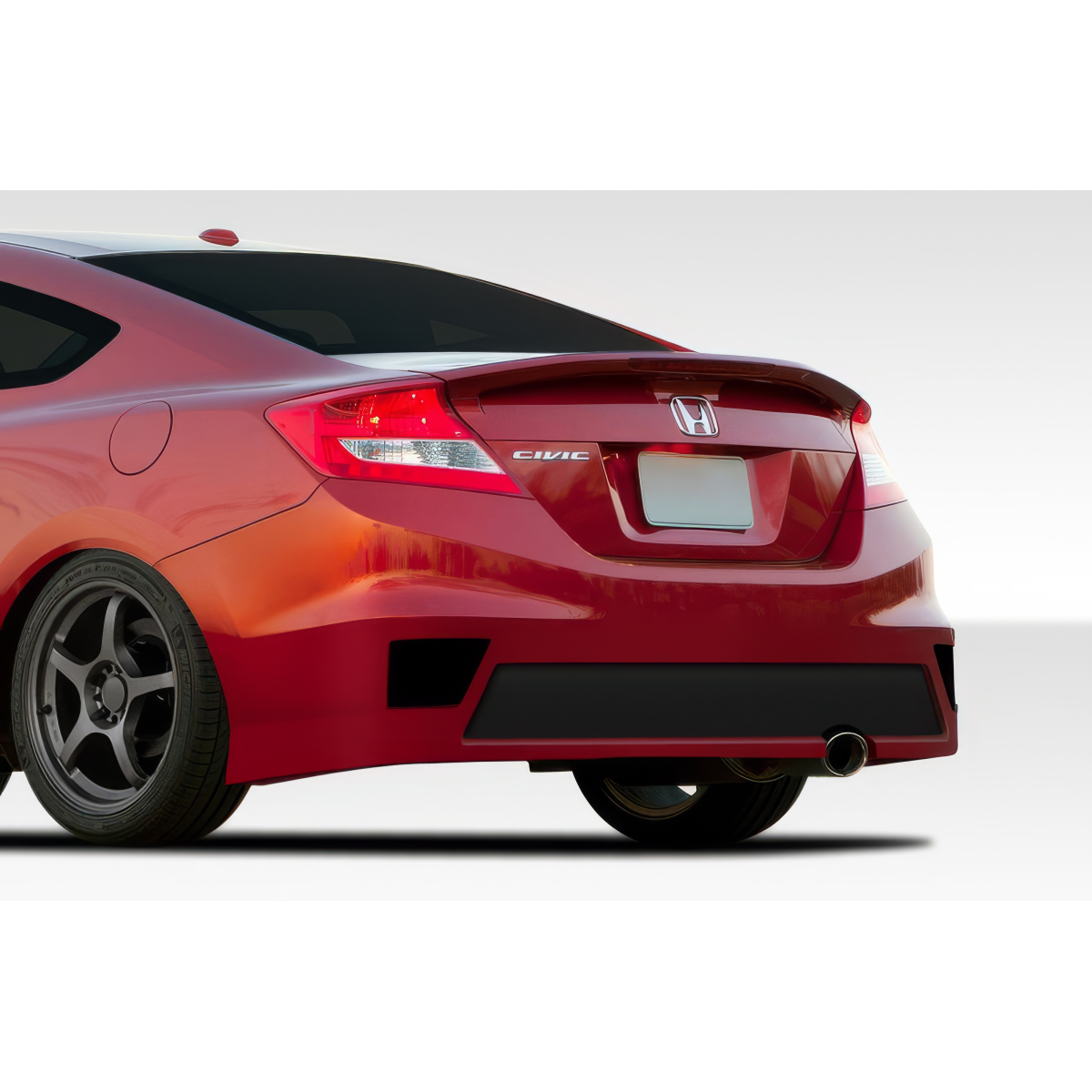 Modify your Honda Civic 2012 with our Exterior/Complete Body Kits - Rear angle view of Honda Civic 2012-2013