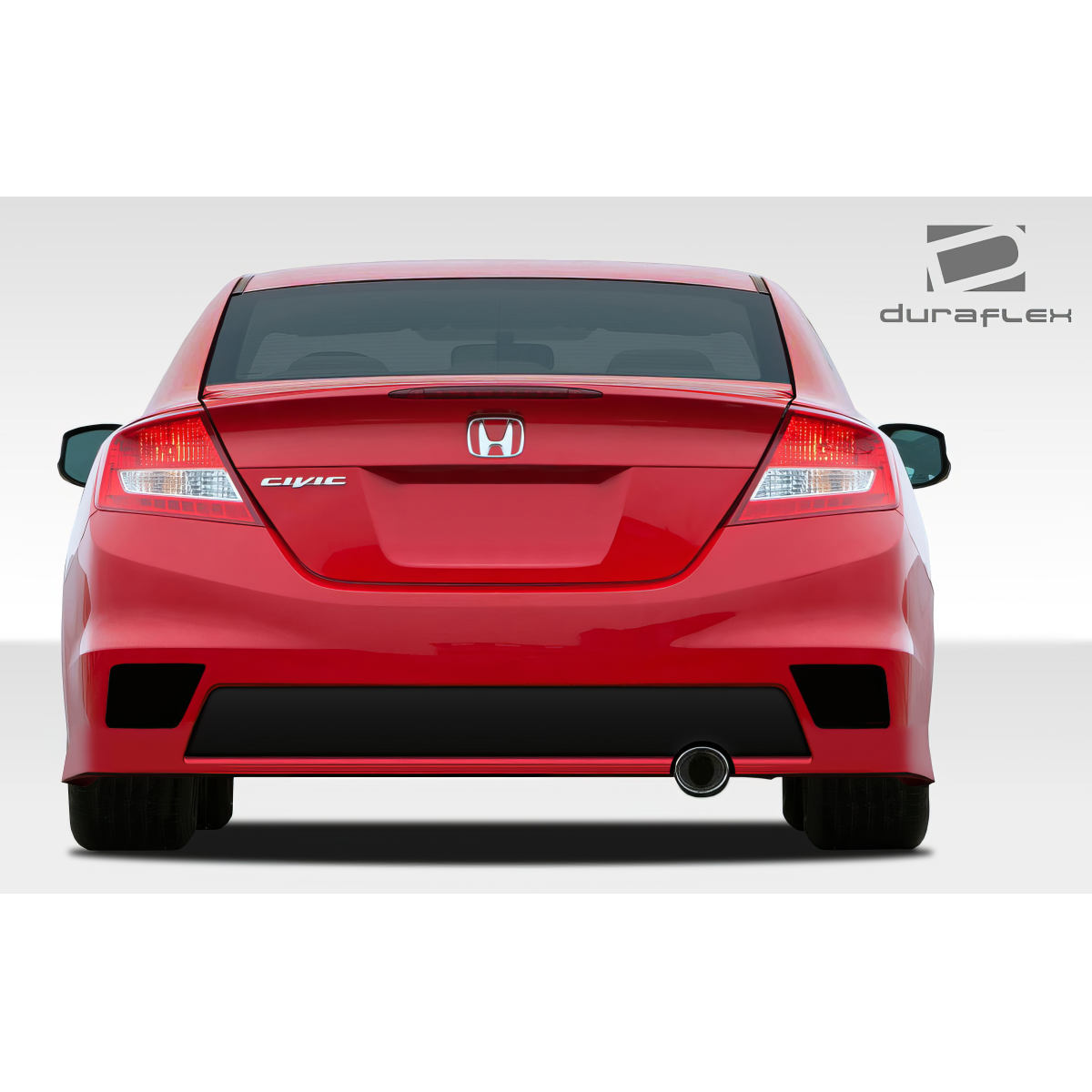 Modify your Honda Civic 2012 with our Exterior/Complete Body Kits - Rear view angle of the Honda Civic 2DR