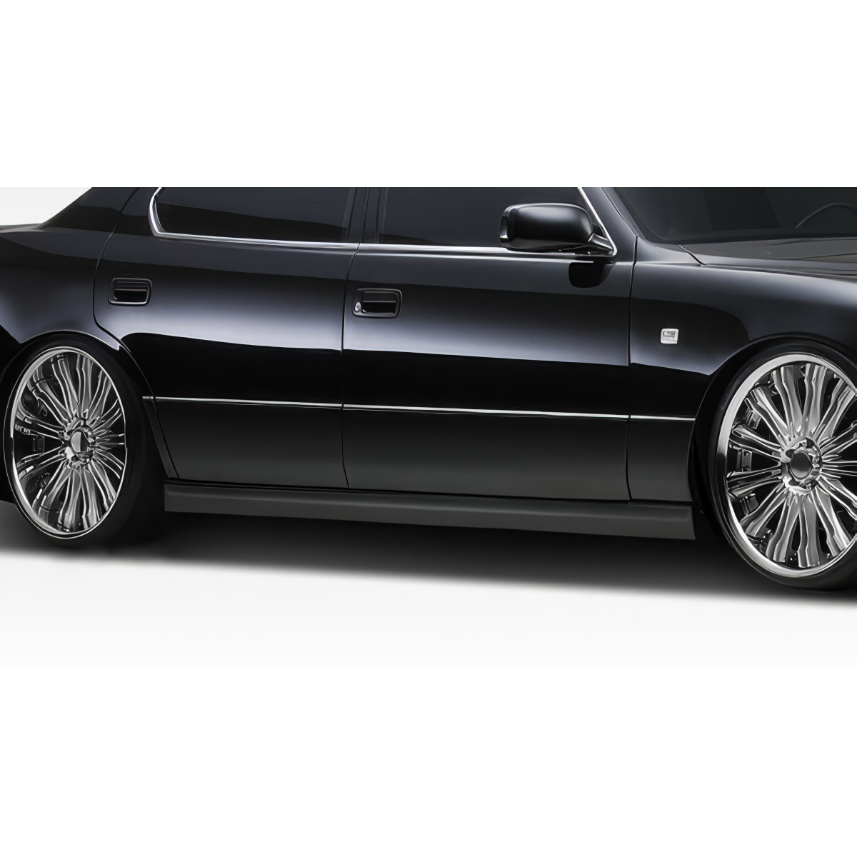 Modify your Lexus LS400 1995 with our Exterior/Side Skirts - Side view of vehicle part from a low angle