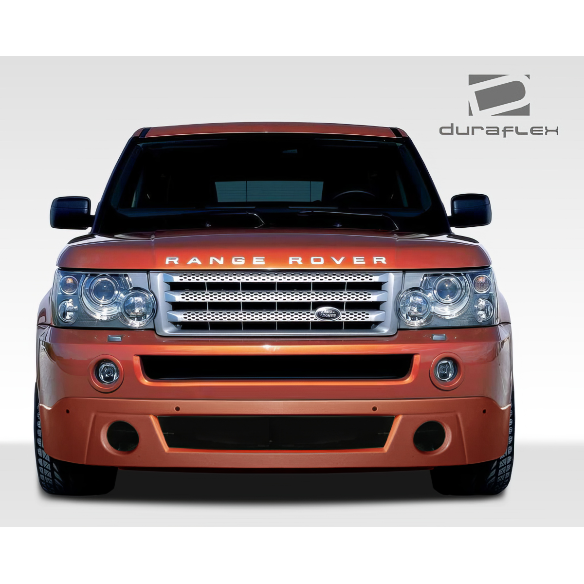 Modify your Land Rover Range Rover Sport 2006 with our Exterior/Front Bumpers or Lips - Front view of the vehicle at eye level