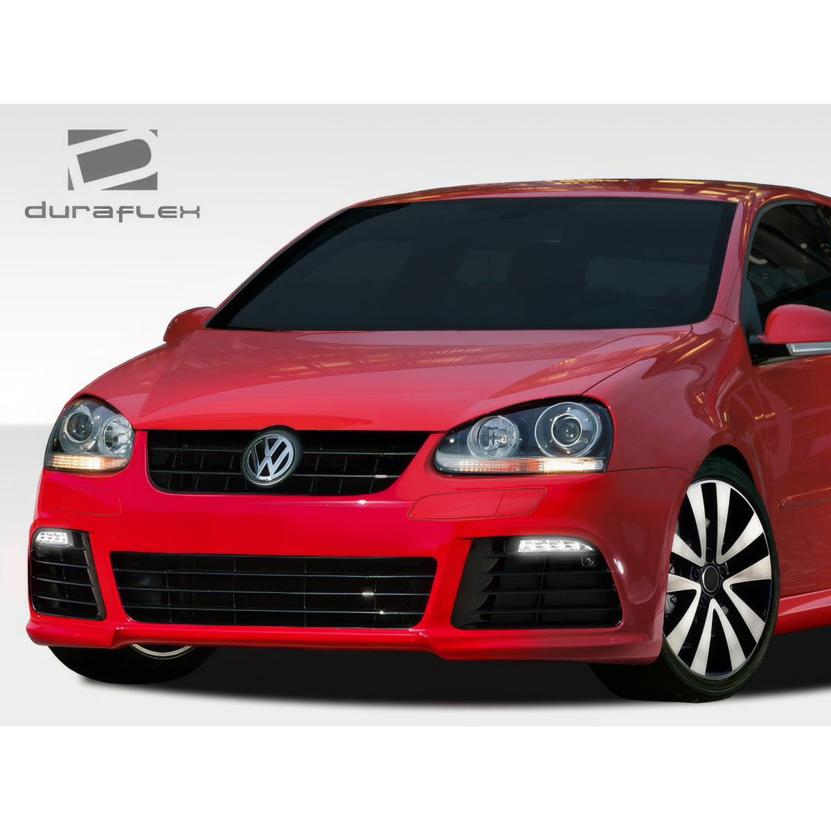 Modify your Volkswagen Golf 2005 with our Exterior/Front Bumpers or Lips - Front angled view of vehicle from low perspective