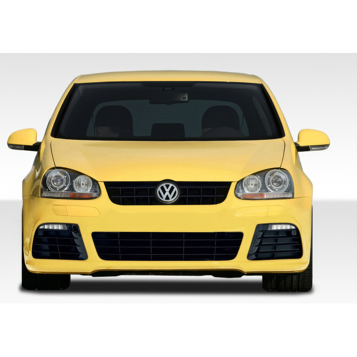 Modify your Volkswagen Golf 2005 with our Exterior/Front Bumpers or Lips - Front view of vehicle at a straight angle