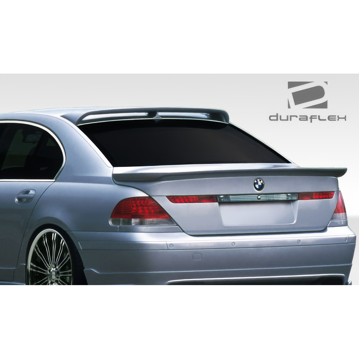 Modify your BMW 7-Series 2002 with our Exterior/Wings - Rear angle view of car and wing spoiler