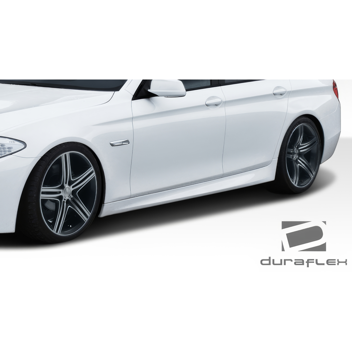 Modify your BMW 5-Series 2011 with our Exterior/Side Skirts - Side view angle of side skirts on vehicle