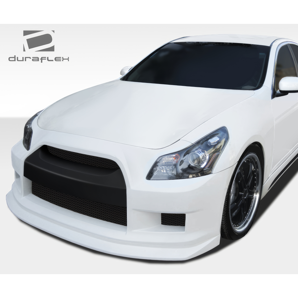 Modify your Infiniti G 2007 with our Exterior/Complete Body Kits - Front view of the vehicle angled slightly down