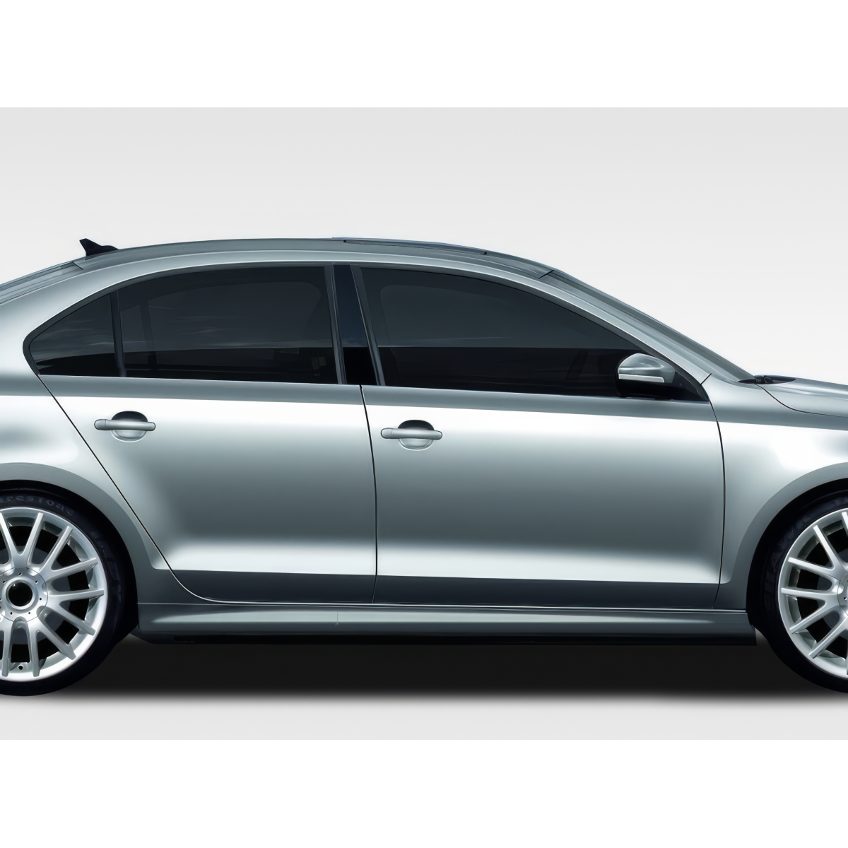 Modify your Volkswagen Jetta 2011 with our Exterior/Side Skirts - Side view of the vehicle at 90 degrees