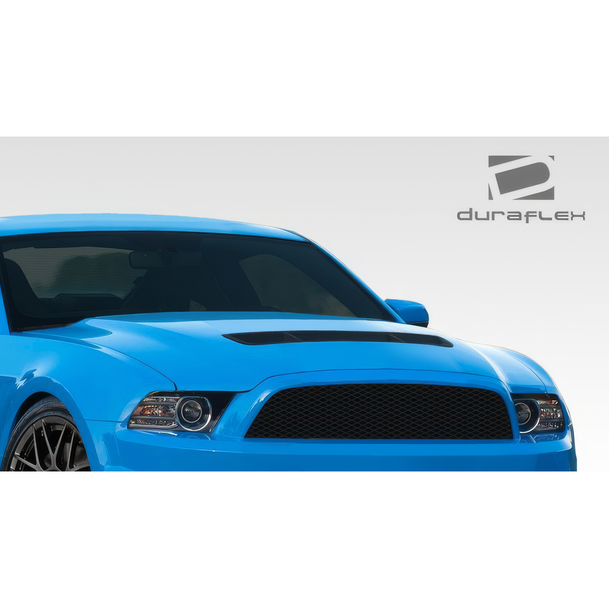 Modify your Ford Mustang 2010 with our Exterior/Hoods - Front angle view of hood for Ford Mustang