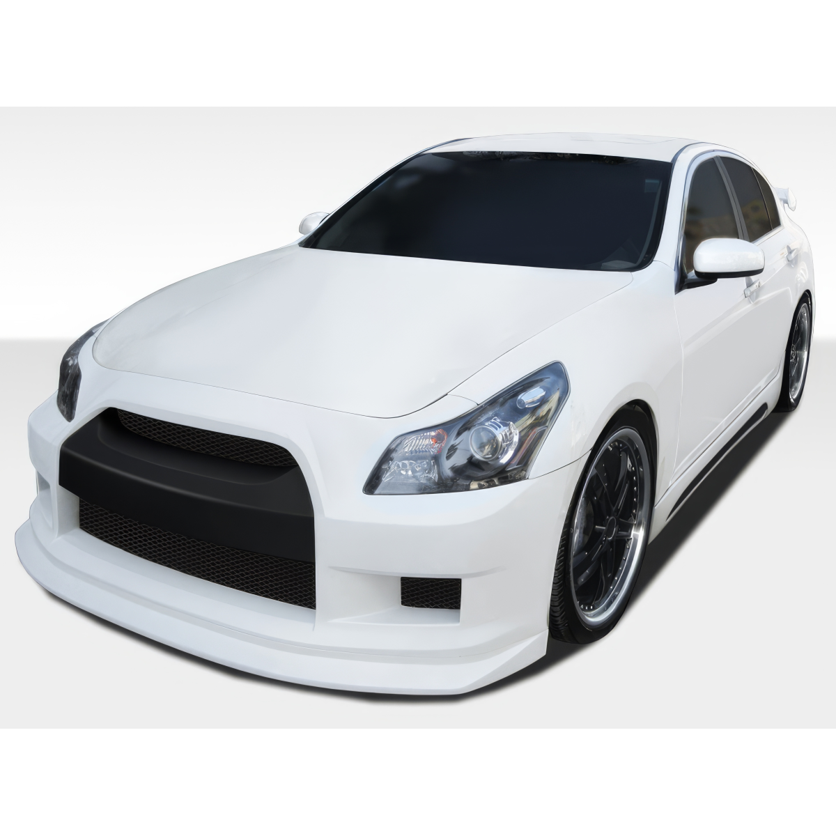 Modify your Infiniti G 2007 with our Exterior/Complete Body Kits - Front angle view of a modified Infiniti G sedan