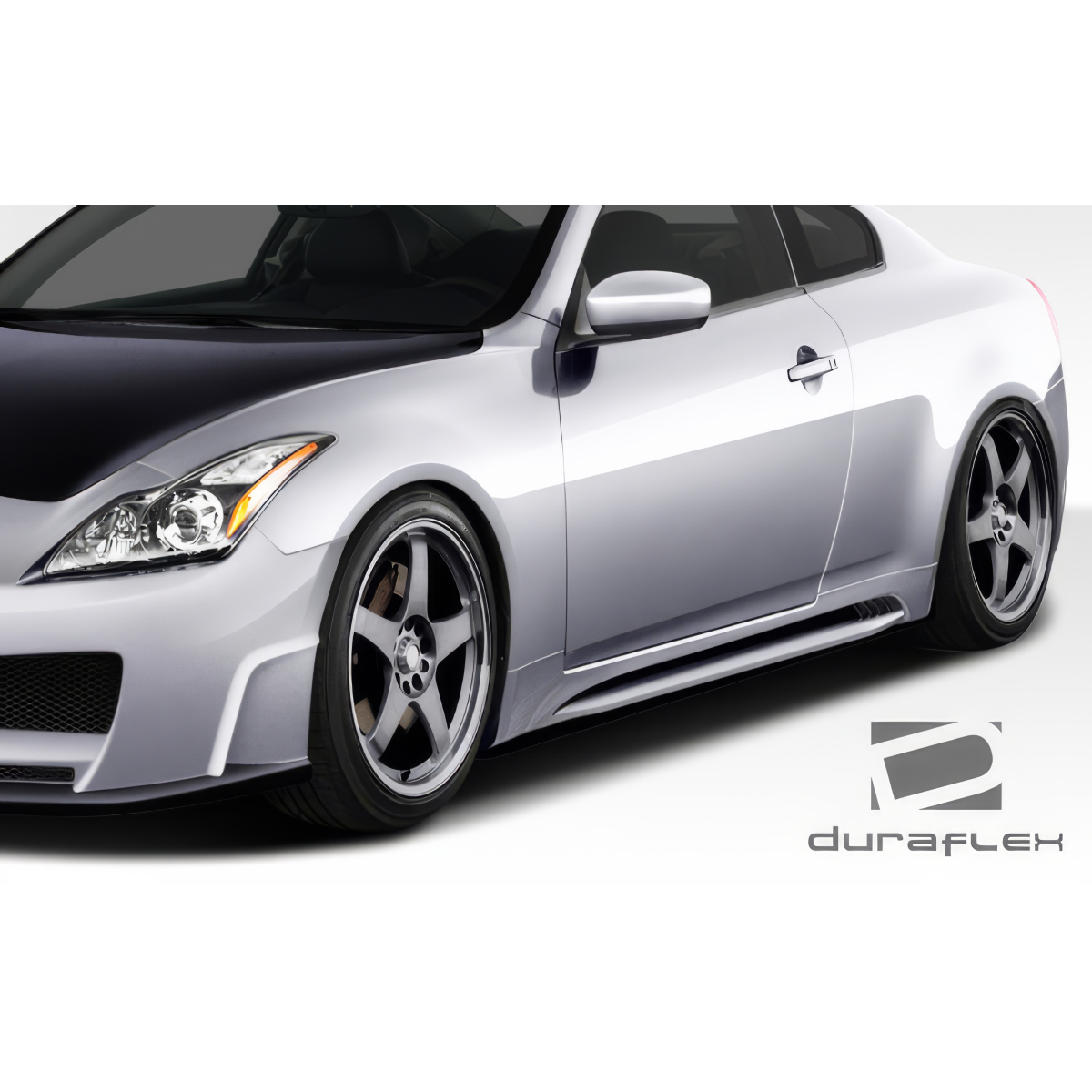 Modify your Infiniti G37 2008 with our Exterior/Side Skirts - The image shows the side angle of the vehicle