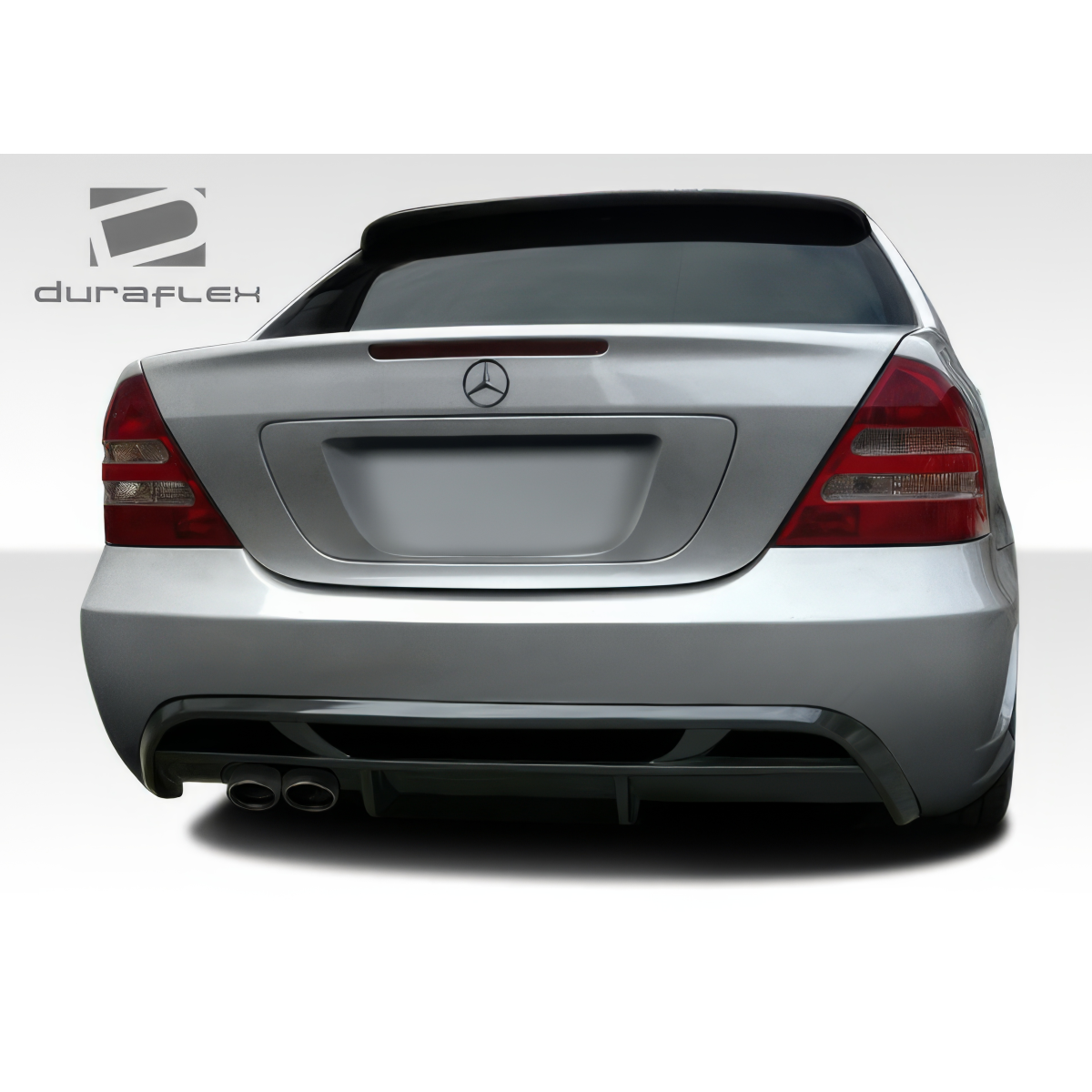 Modify your Mercedes-Benz C230 2001 with our Exterior/Rear Bumpers or Lips - Rear view angle of the Mercedes C230 displaying bumper