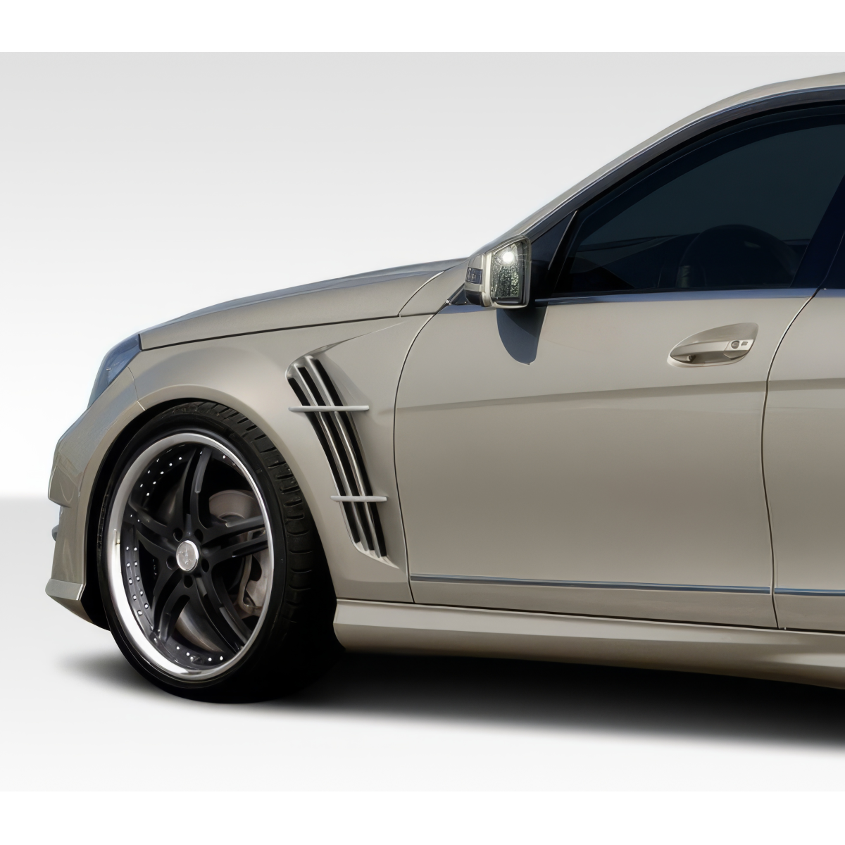 Modify your Mercedes-Benz C300 2008 with our Exterior/Fenders - Side view angle of the vehicle fender part