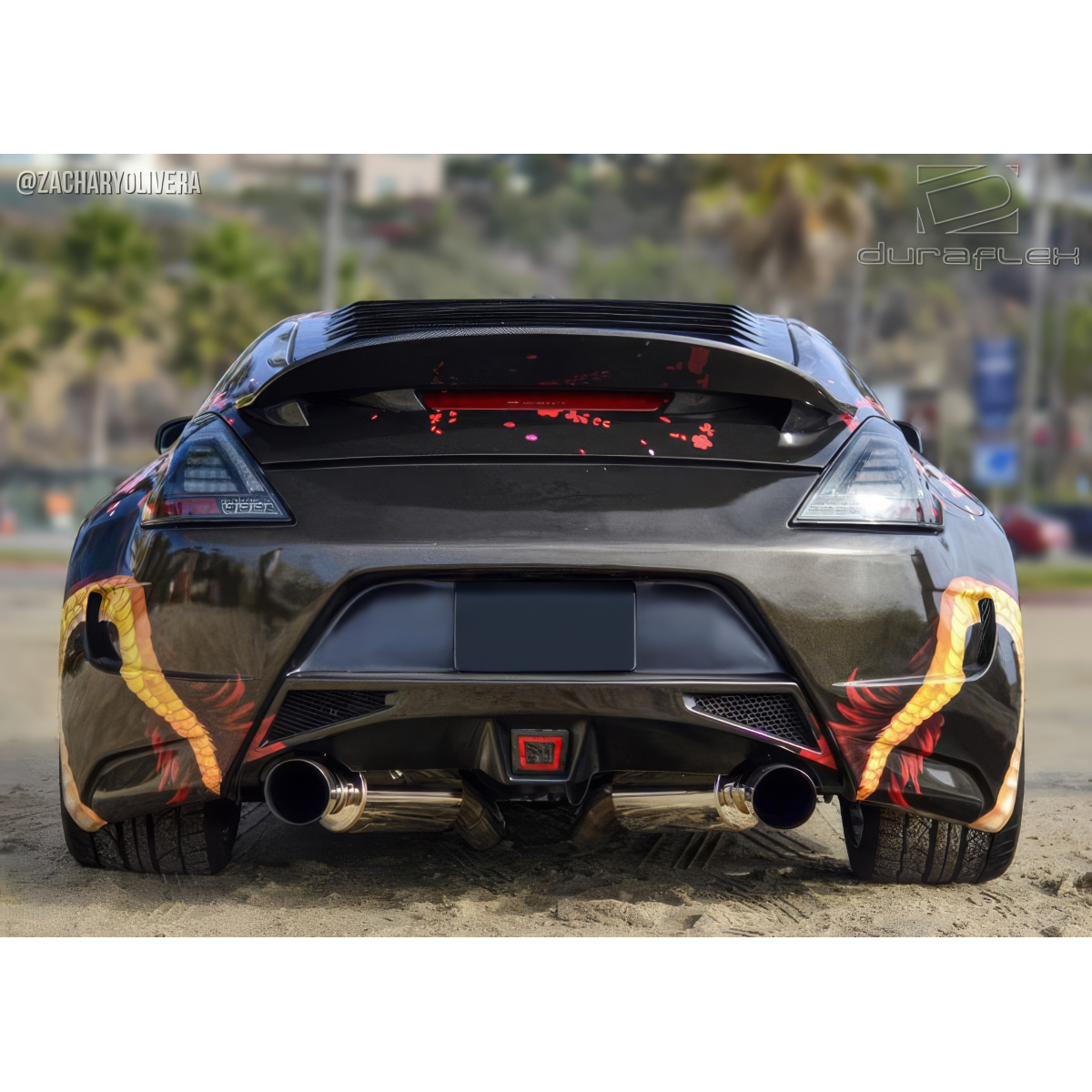 Modify your Nissan 370Z 2009 with our Exterior/Complete Body Kits - Rear view angle of the vehicle