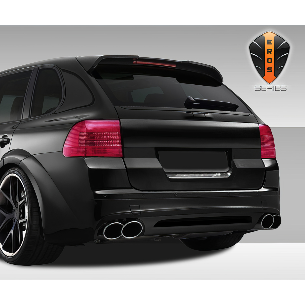 Modify your Porsche Cayenne 2003 with our Exterior/Rear Bumpers or Lips - Rear angle view of Porsche Cayenne part