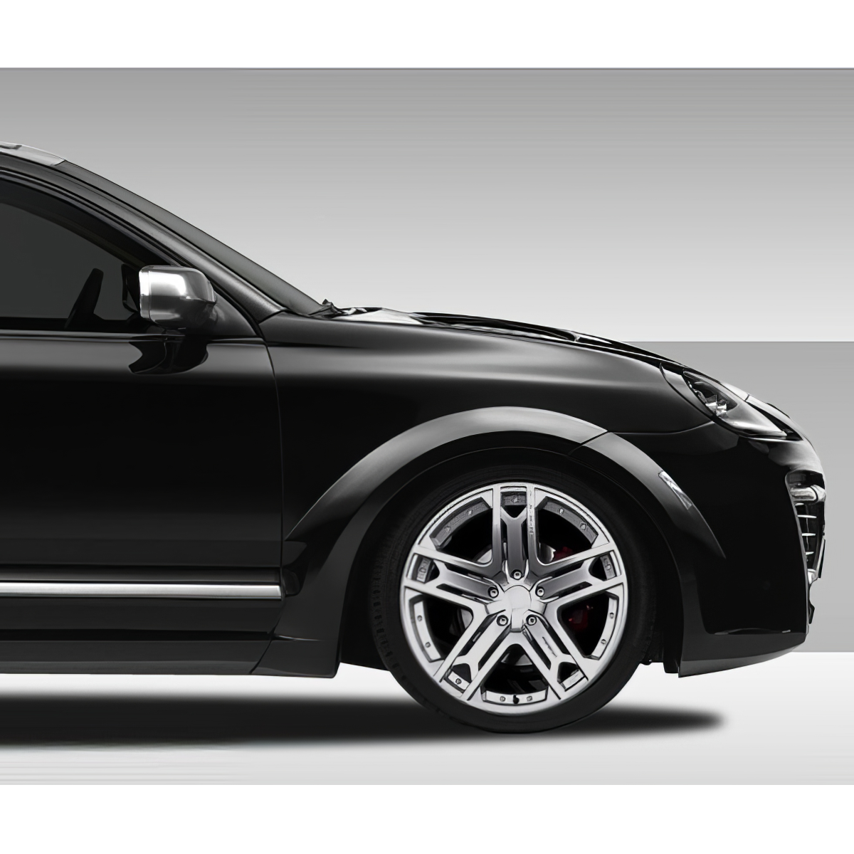 Modify your Porsche Cayenne 2003 with our Exterior/Complete Body Kits - The image is viewed at a side angle