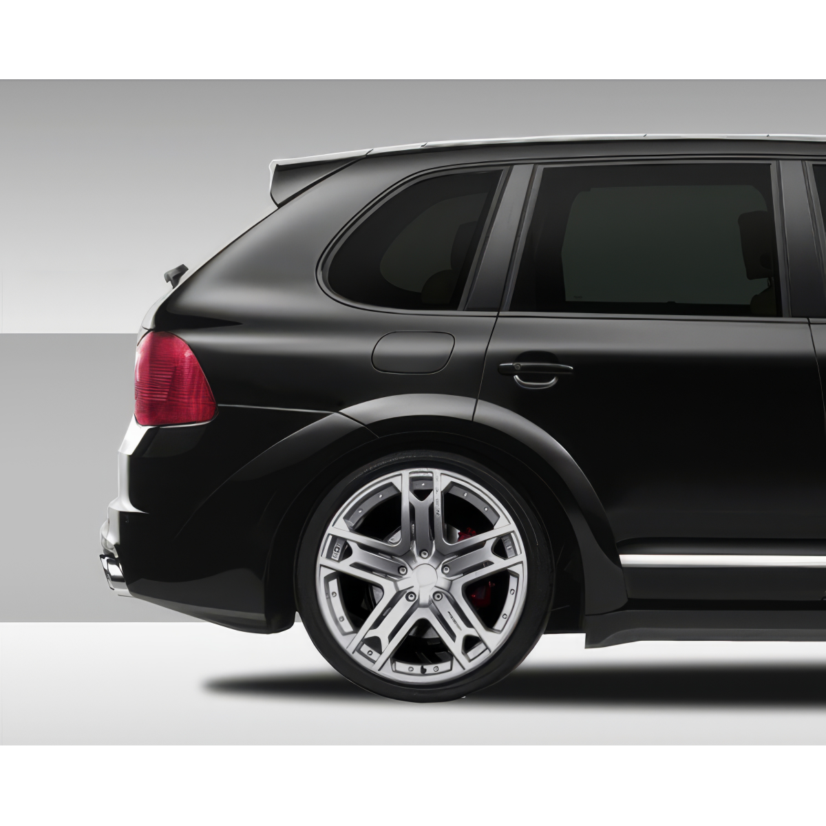 Modify your Porsche Cayenne 2003 with our Exterior/Complete Body Kits - Image shows angle from the side rear view