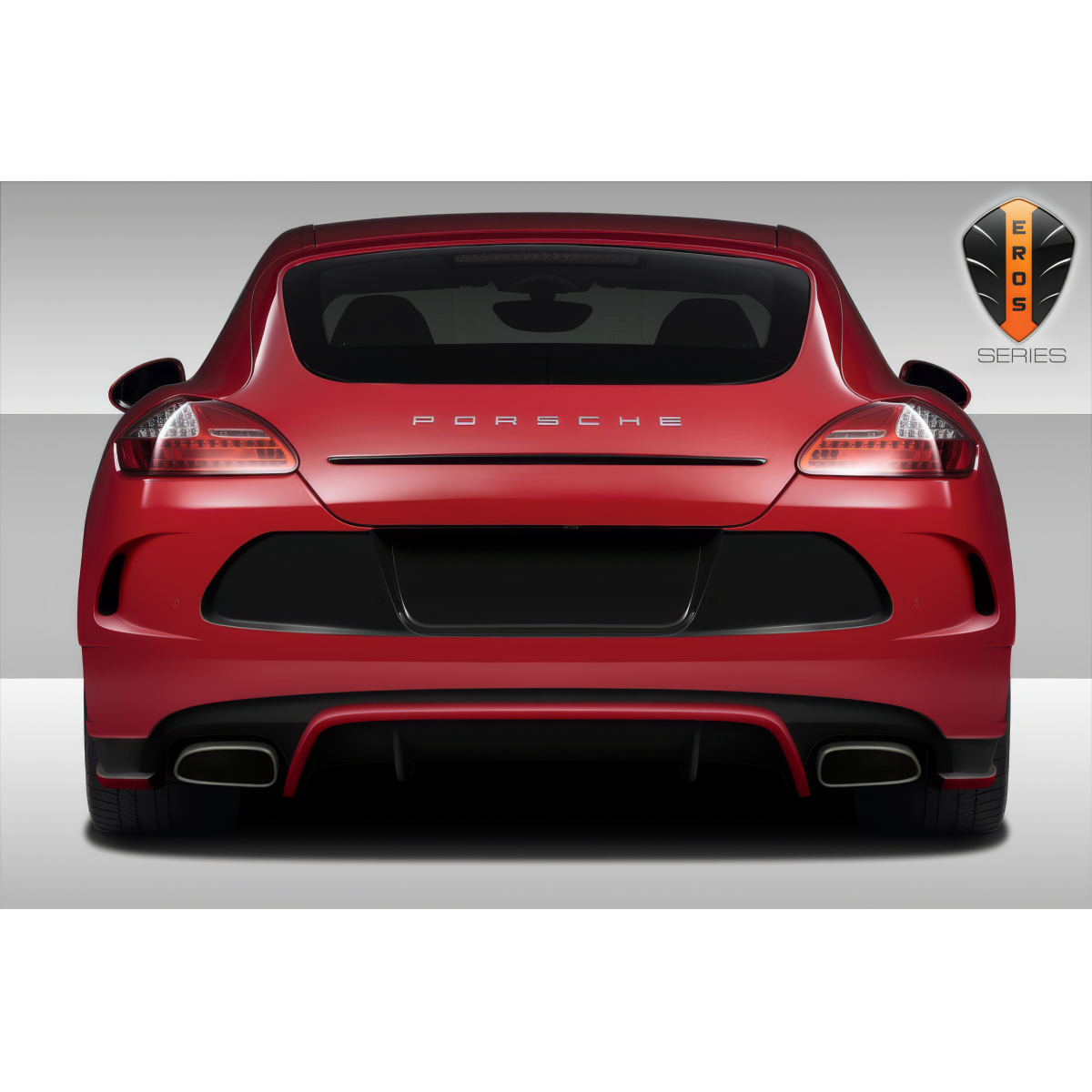 Modify your Porsche Panamera 2010 with our Exterior/Rear Bumpers or Lips - Rear view from slightly low angle