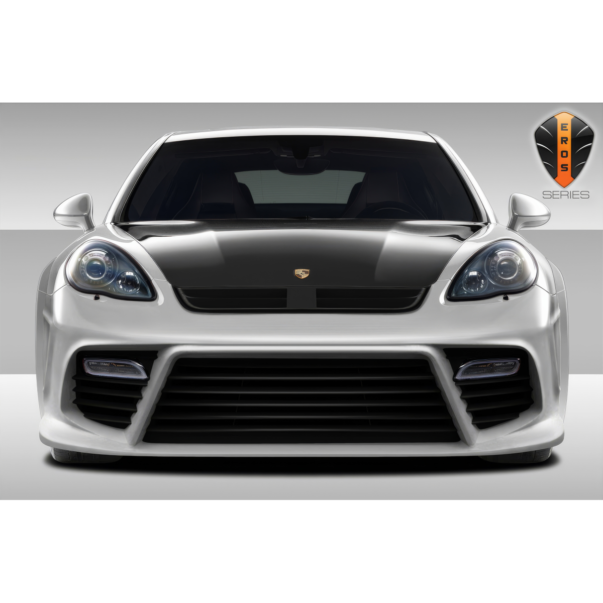 Modify your Porsche Panamera 2010 with our Exterior/Front Bumpers or Lips - Front view of a modified Porsche Panamera