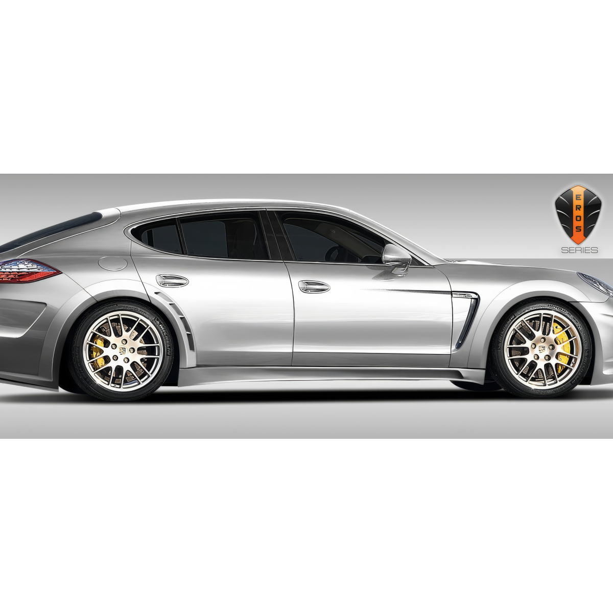 Modify your Porsche Panamera 2010 with our Exterior/Complete Body Kits - Side view of the vehicle showing the side skirts