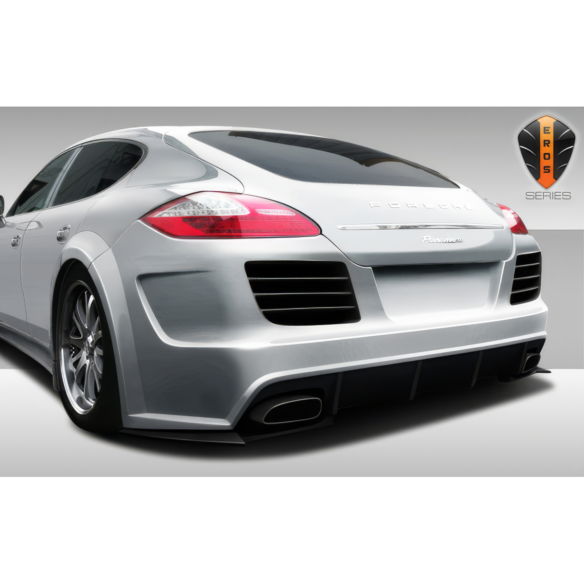 Modify your Porsche Panamera 2010 with our Exterior/Rear Bumpers or Lips - Rear angle view of the Porsche Panamera