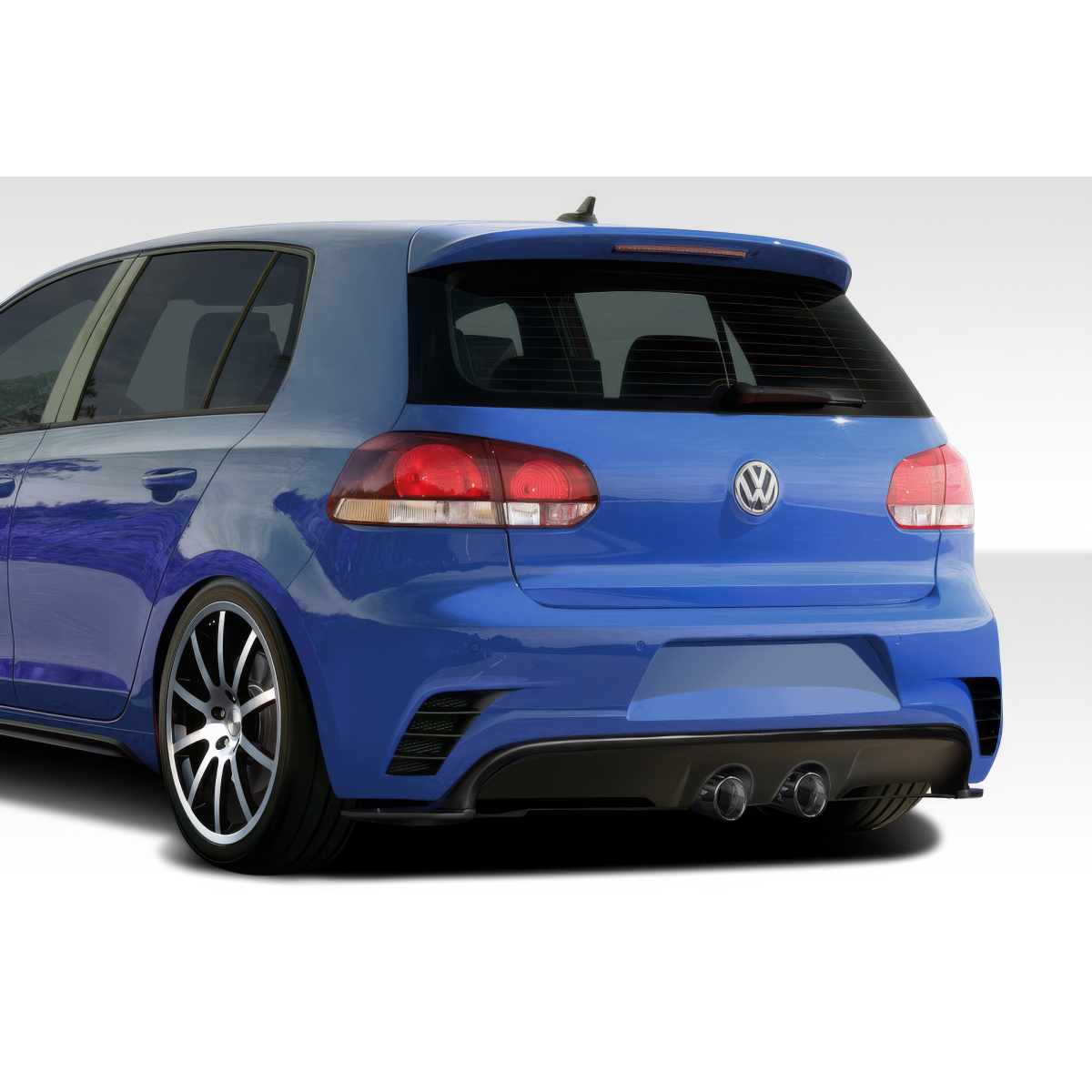 Modify your Volkswagen Golf 2010 with our Exterior/Rear Bumpers or Lips - Shown at a rear three quarter angle