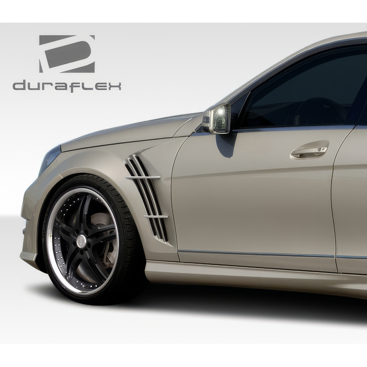 Modify your Mercedes-Benz C300 2008 with our Exterior/Complete Body Kits - Angle displays side profile of vehicle parts