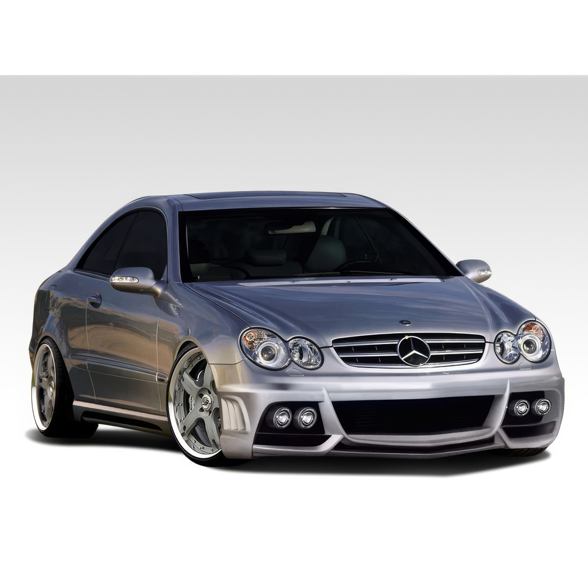 Modify your Mercedes-Benz CLK-Class 2003 with our Exterior/Complete Body Kits - Front three quarter angle view of vehicle