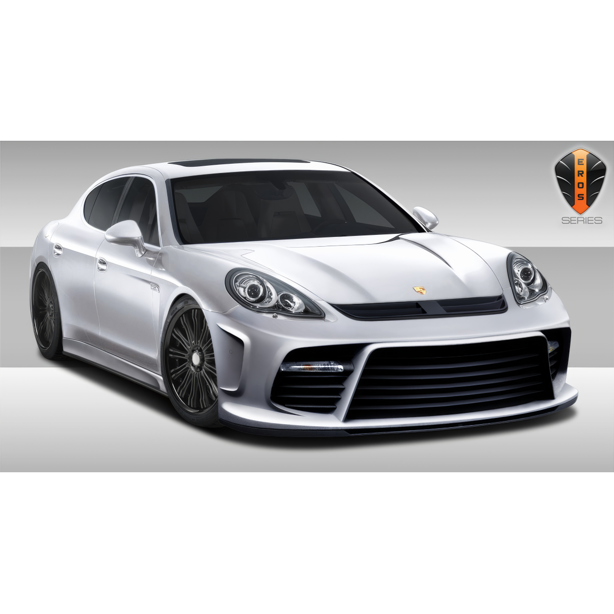 Modify your Porsche Panamera 2010 with our Exterior/Complete Body Kits - Front three quarter view of the vehicle