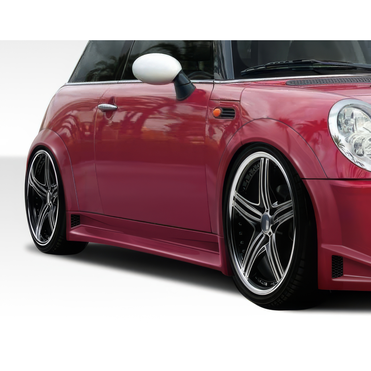 Modify your Mini Cooper 2002 with our Exterior/Side Skirts - The image shows the side view of the vehicle