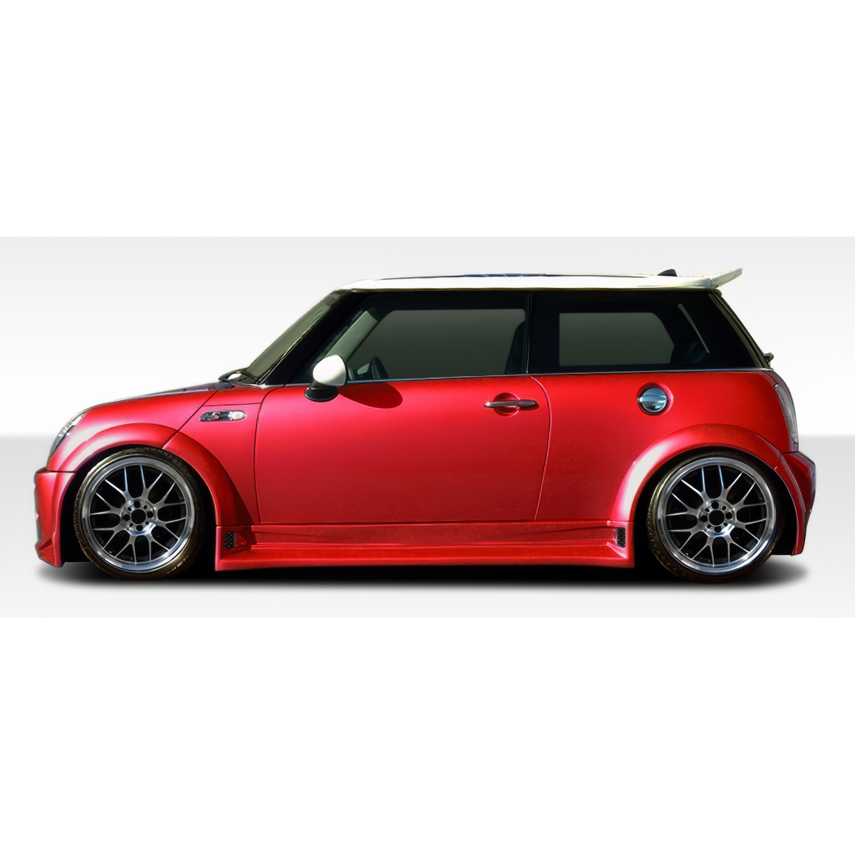 Modify your Mini Cooper 2002 with our Exterior/Fenders - Side view of vehicle showing fender flares