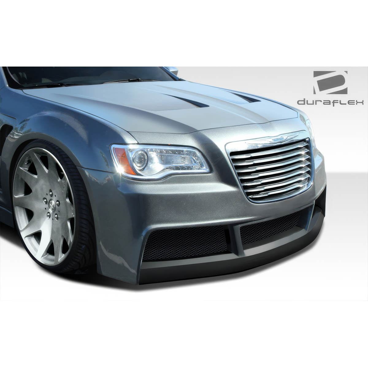 Modify your Chrysler 300 2011 with our Exterior/Front Bumpers or Lips - Front angle view of a custom front bumper