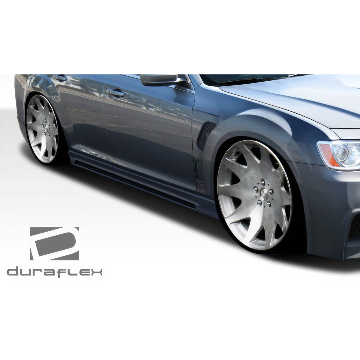 Modify your Chrysler 300 2011 with our Exterior/Complete Body Kits - Side angle showcasing vehicle side skirts