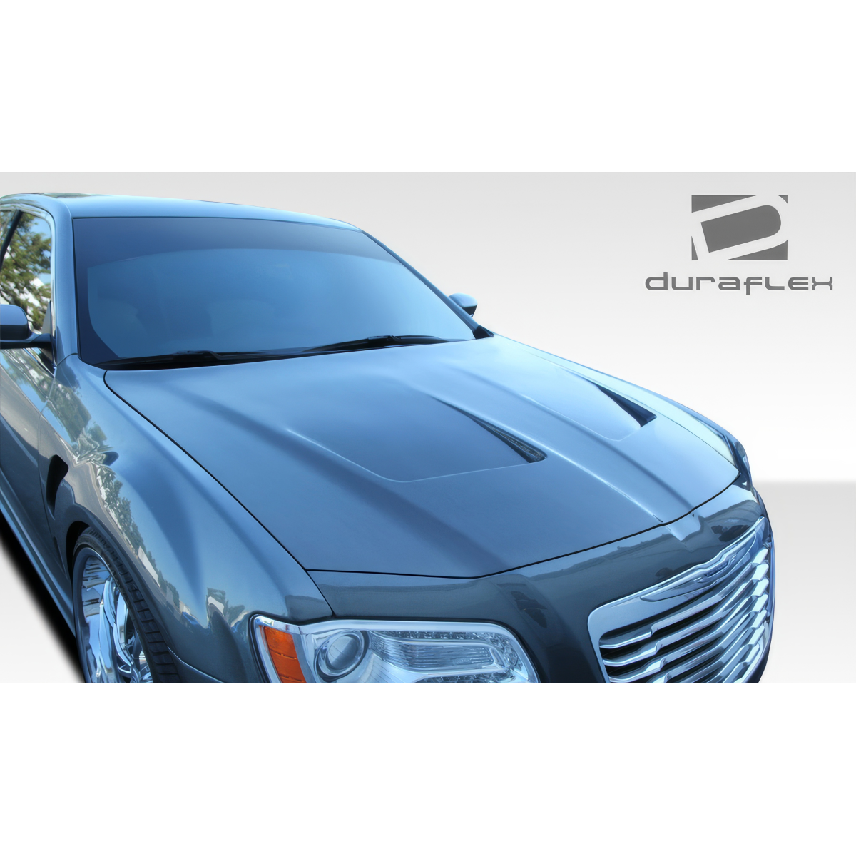 Modify your Chrysler 300 2011 with our Exterior/Complete Body Kits - Front angle view of Chrysler 300 hood