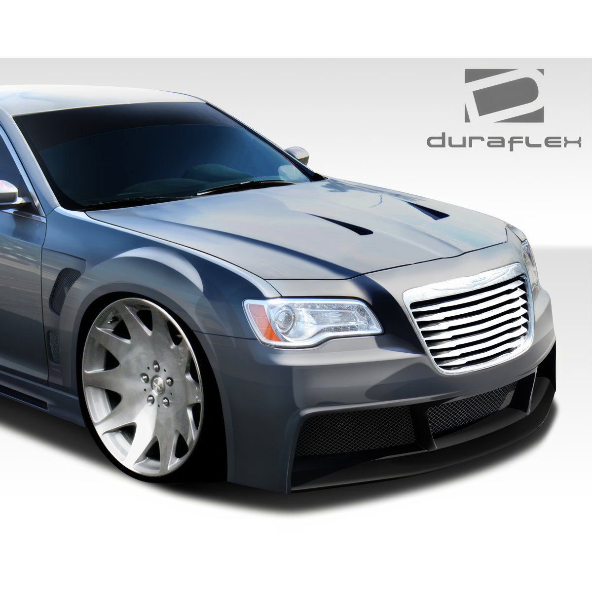 Modify your Chrysler 300 2011 with our Exterior/Complete Body Kits - Front angle view of Chrysler 300 body kit