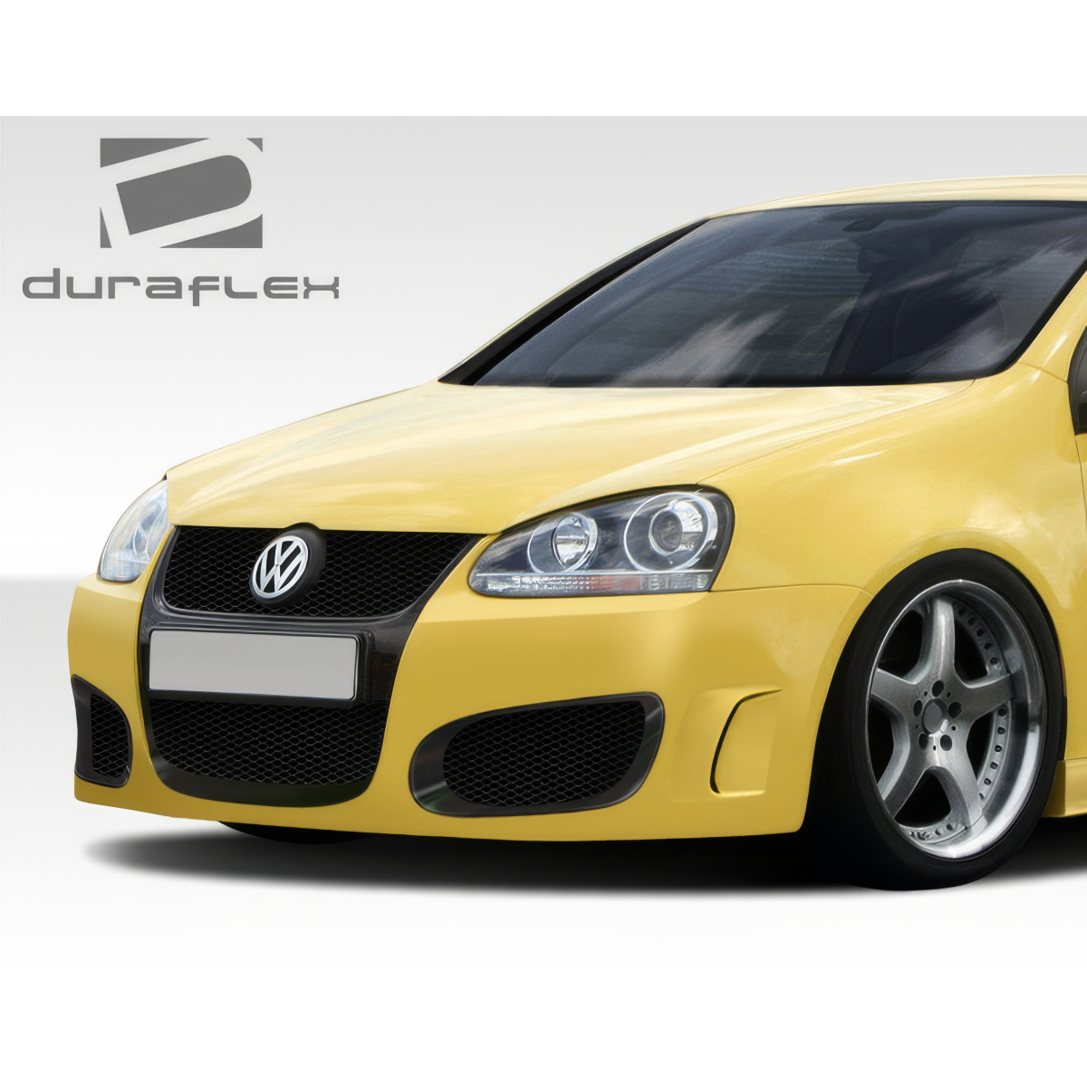 Modify your Volkswagen Golf 2005 with our Exterior/Front Bumpers or Lips - Front view of the vehicle at a slight angle