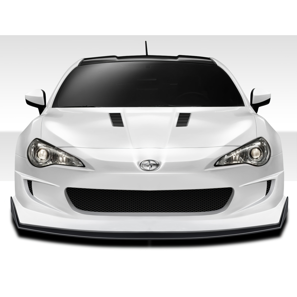 Modify your Subaru BRZ 2013 with our Exterior/Front Bumpers or Lips - Front view of a white Subaru BRZ bumper