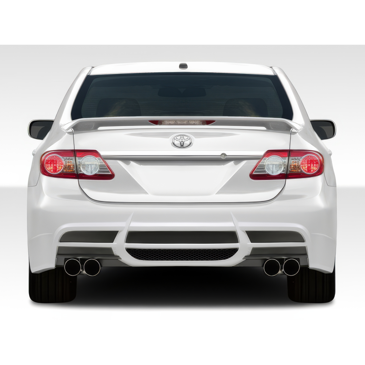 Modify your Toyota Corolla 2011 with our Exterior/Rear Bumpers or Lips - Rear view angle of the vehicle